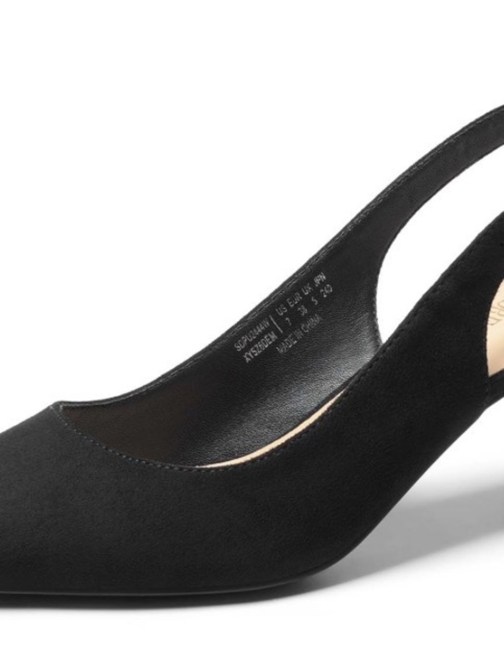 Dream Pairs Black Pointed Slingback Kitten Heels - Picture 8 of 8